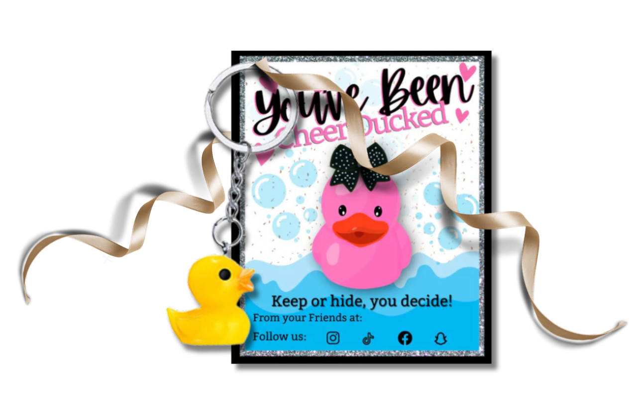 Cheer Duck Tag Template